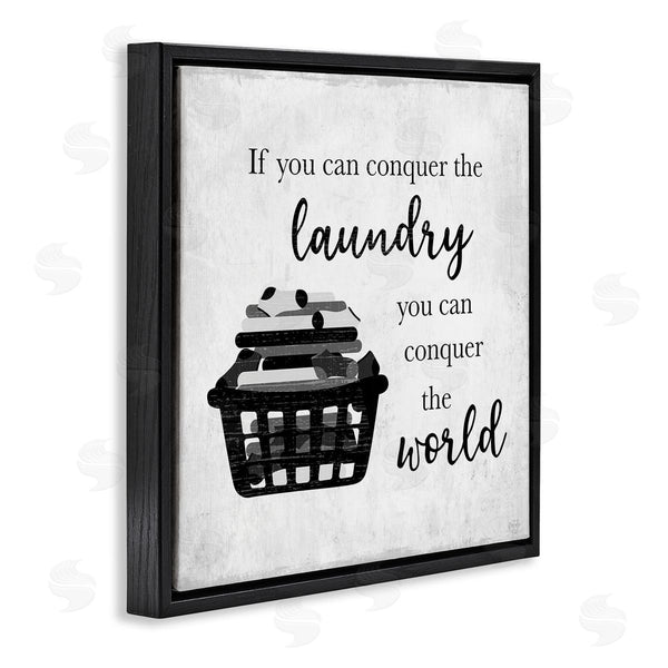 Stupell Industries Natalie Carpentieri | Conquering Laundry & World Casual Home Phrase Wall Art