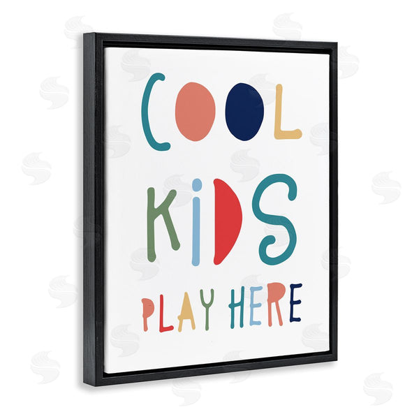 Stupell Industries Natalie Carpentieri | Cool Kids Play Here Sign Playful Block Typography Wall Art