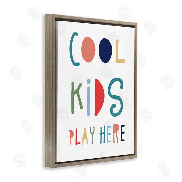 Stupell Industries Natalie Carpentieri | Cool Kids Play Here Sign Playful Block Typography Wall Art