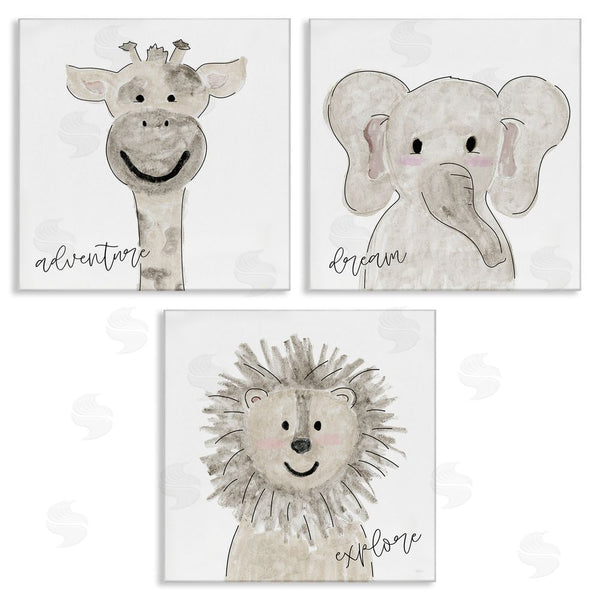 stupell industries Natalie Carpentieri | Cute Cartoon Animals Illustration Quote Wall Art