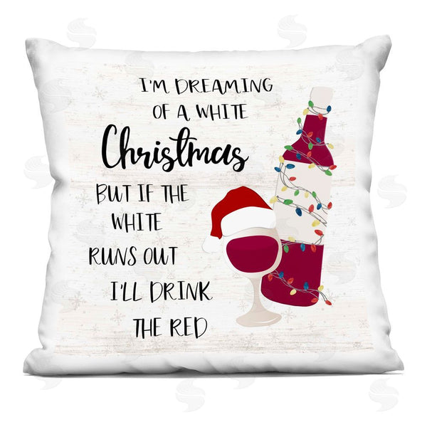 stupell industries Natalie Carpentieri | Drink The Red Christmas Printed Throw Pillow