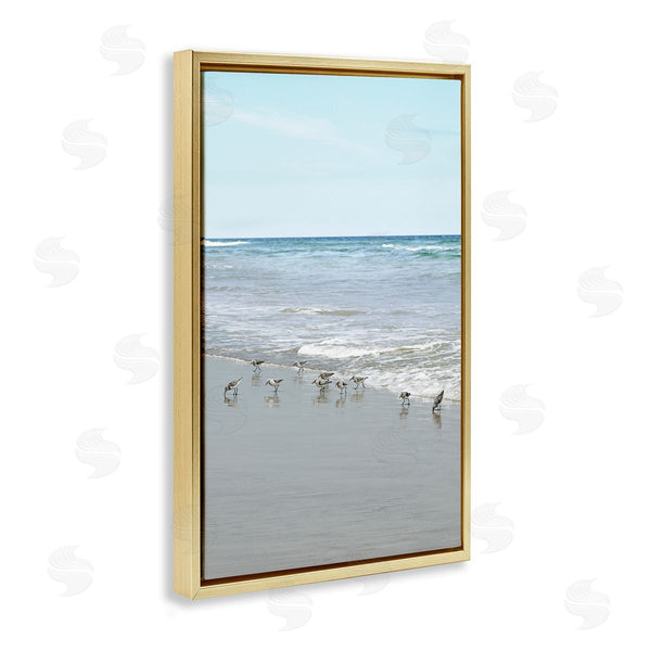 Stupell Industries Natalie Carpentieri | Energetic Beach Birds Wall Art