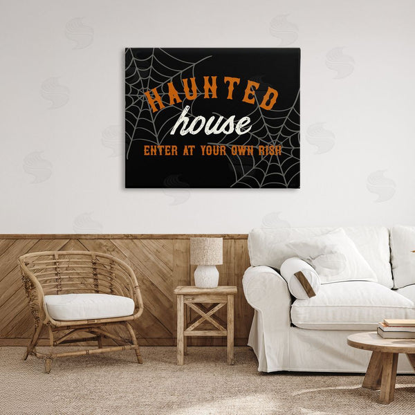 Stupell Industries Natalie Carpentieri | Enter At Own Risk Haunted House