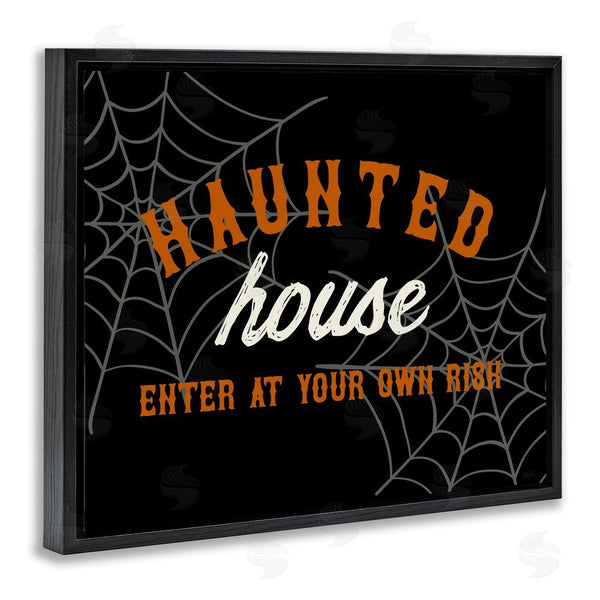 Stupell Industries Natalie Carpentieri | Enter At Own Risk Haunted House