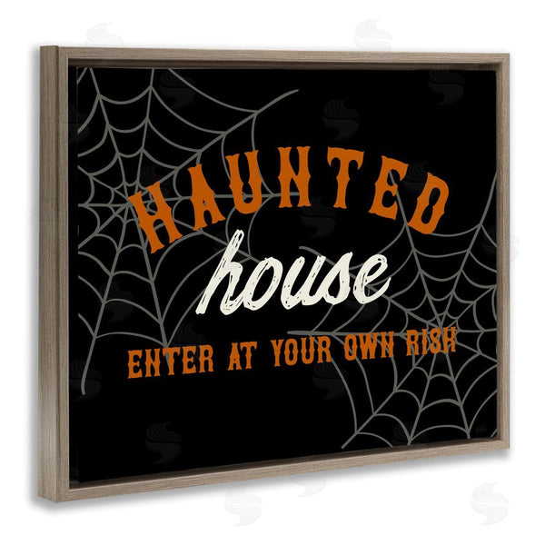 Stupell Industries Natalie Carpentieri | Enter At Own Risk Haunted House