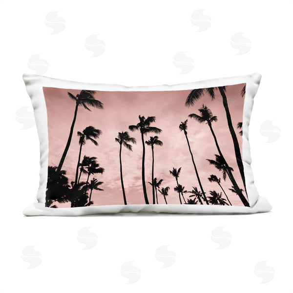 Stupell Industries Natalie Carpentieri | Evenings Edge Pink Palms Printed Throw Pillow