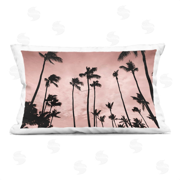 stupell industries Natalie Carpentieri | Evenings Edge Pink Palms Printed Throw Pillow
