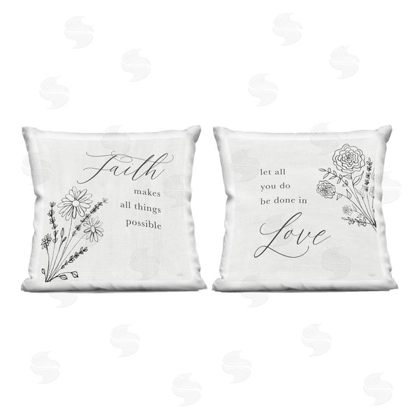 stupell industries Natalie Carpentieri | Faith & Love Sentiments Printed Throw Pillow Set