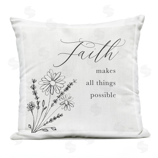 Stupell Industries Natalie Carpentieri | Faith Makes Things Possible Printed Throw Pillow