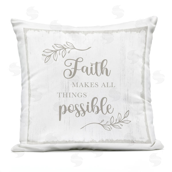 Stupell Industries Natalie Carpentieri | Faith Makes Things Possible Printed Throw Pillow