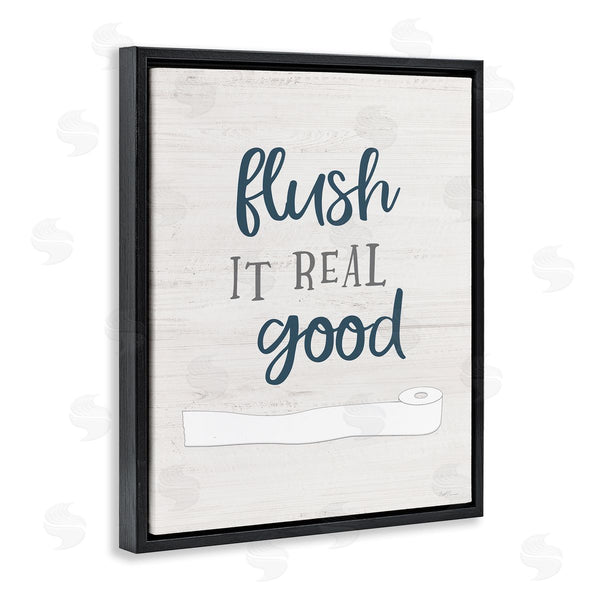 Stupell Industries Natalie Carpentieri | Flush It Real Good Bathroom Toilet Paper Humor Wall Art