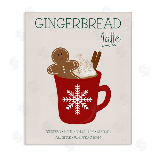 stupell industries Natalie Carpentieri | Gingerbread Latte Seasonal Drink Wall Art