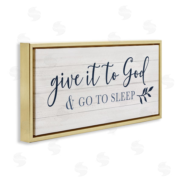 Stupell Industries Natalie Carpentieri | Give To God & Sleep Motivational Bedtime Wall Art