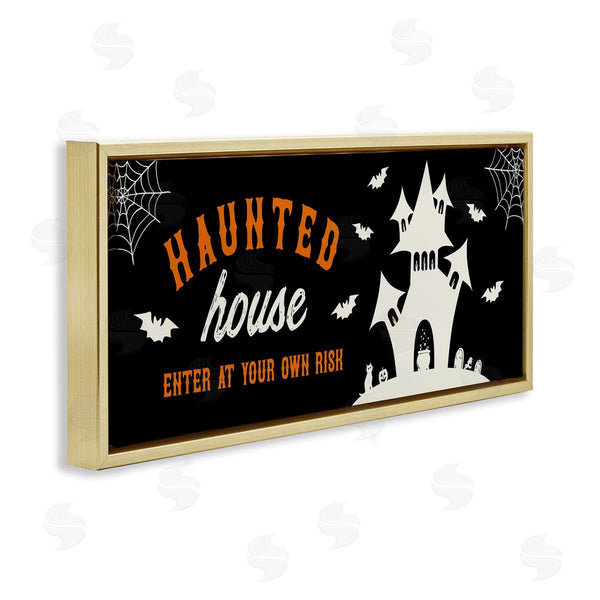 Stupell Industries Natalie Carpentieri | Haunted Enter At Own Risk Wall Art