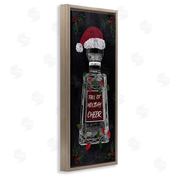 Stupell Industries Natalie Carpentieri | Holiday Cheer Bottle Wall Art