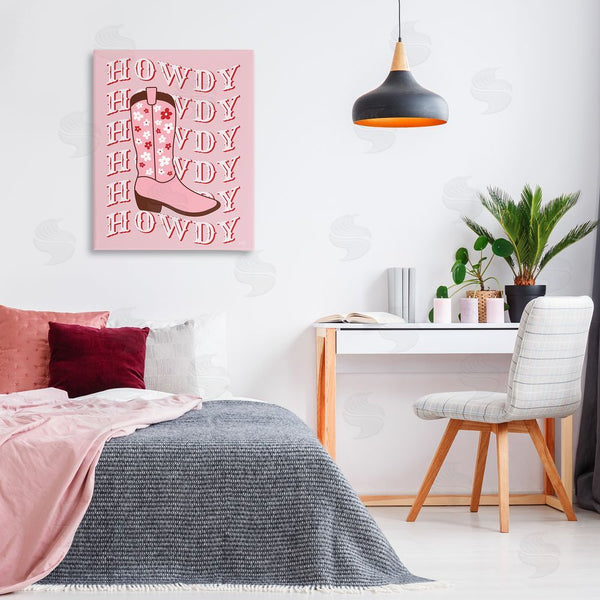 Stupell Industries Natalie Carpentieri | Howdy Pastel Cowgirl Boot Wall Art
