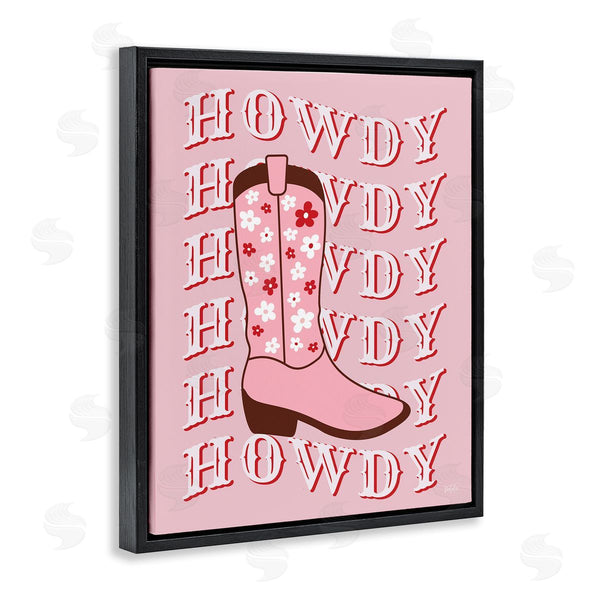 Stupell Industries Natalie Carpentieri | Howdy Pastel Cowgirl Boot Wall Art