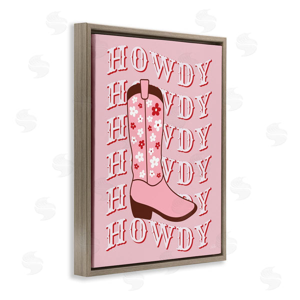 Stupell Industries Natalie Carpentieri | Howdy Pastel Cowgirl Boot Wall Art
