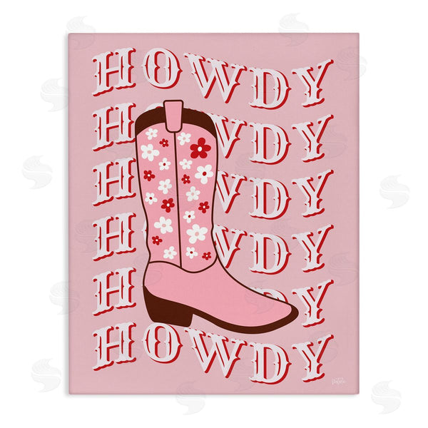 stupell industries Natalie Carpentieri | Howdy Pastel Cowgirl Boot Wall Art