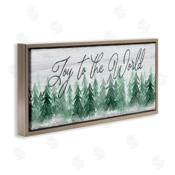 Stupell Industries Natalie Carpentieri | Joy To The World Pine Trees Wall Art
