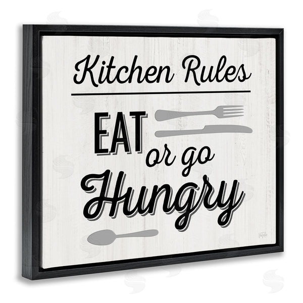 Stupell Industries Natalie Carpentieri | Kitchen Rules Or Go Hungry Wall Art