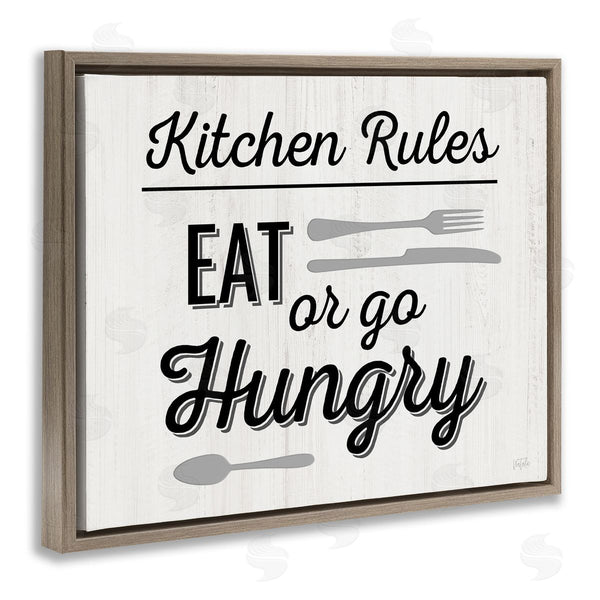Stupell Industries Natalie Carpentieri | Kitchen Rules Or Go Hungry Wall Art