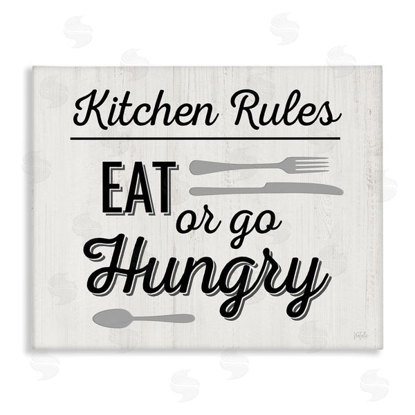 stupell industries Natalie Carpentieri | Kitchen Rules or Go Hungry Wall Art