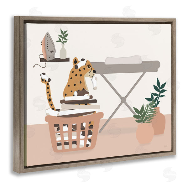 Stupell Industries Natalie Carpentieri | Leopard In Laundry Basket