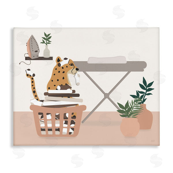 stupell industries Natalie Carpentieri | Leopard in Laundry Basket