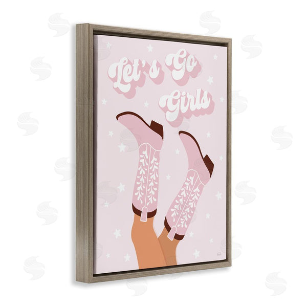 Stupell Industries Natalie Carpentieri | Let's Go Girls Cowgirl Wall Art