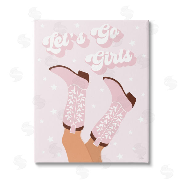 stupell industries Natalie Carpentieri | Let's Go Girls Cowgirl Wall Art