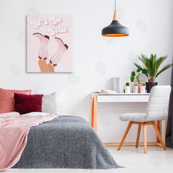 Stupell Industries Natalie Carpentieri | Let's Go Pastel Cowgirls Wall Art