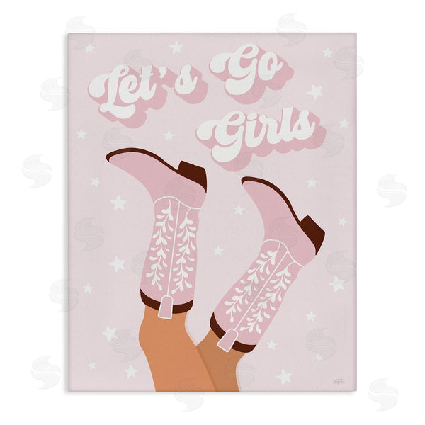 stupell industries Natalie Carpentieri | Let's Go Pastel Cowgirls Wall Art