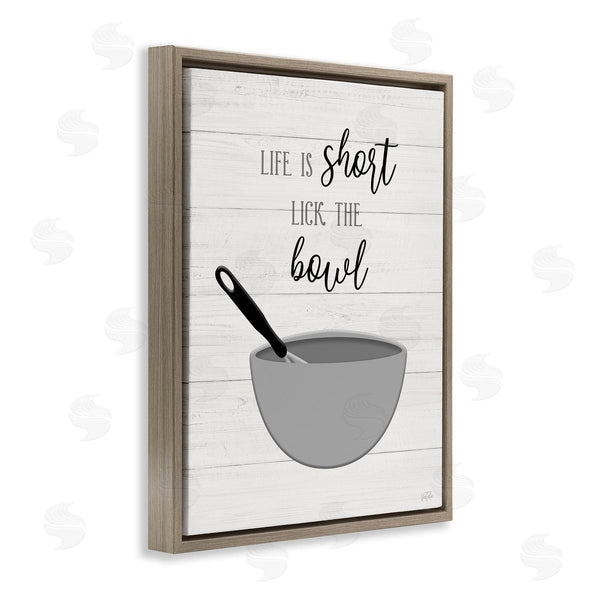 Stupell Industries Natalie Carpentieri | Life Is Short Lick The Bowl Phrase Wall Art