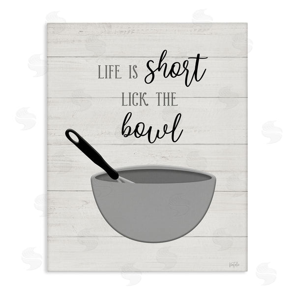 stupell industries Natalie Carpentieri | Life Is Short Lick The Bowl Phrase Wall Art