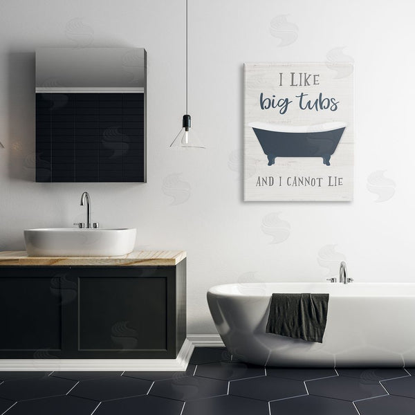 Stupell Industries Natalie Carpentieri | Like Big Tubs Bathroom Phrase Good Hygiene Humor Wall Art