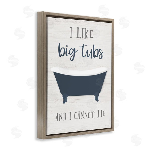 Stupell Industries Natalie Carpentieri | Like Big Tubs Bathroom Phrase Good Hygiene Humor Wall Art