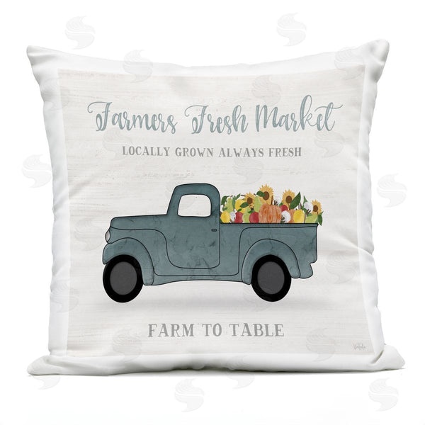 Stupell Industries Natalie Carpentieri | Locally Grown Autumn Flowers Pumpkins Printed Throw Pillow