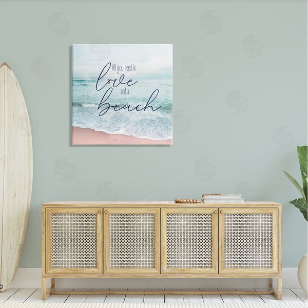 Stupell Industries Natalie Carpentieri | Love & A Beach Nautical Phrase Wall Art