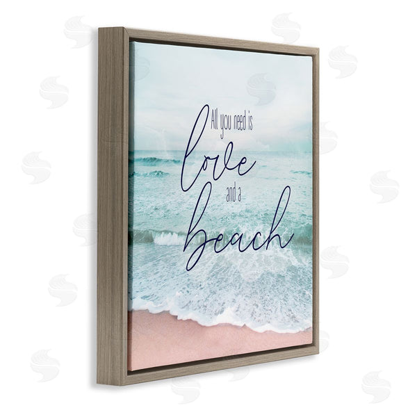 Stupell Industries Natalie Carpentieri | Love & A Beach Nautical Phrase Wall Art