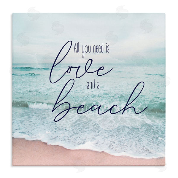 stupell industries Natalie Carpentieri | Love & A Beach Nautical Phrase Wall Art