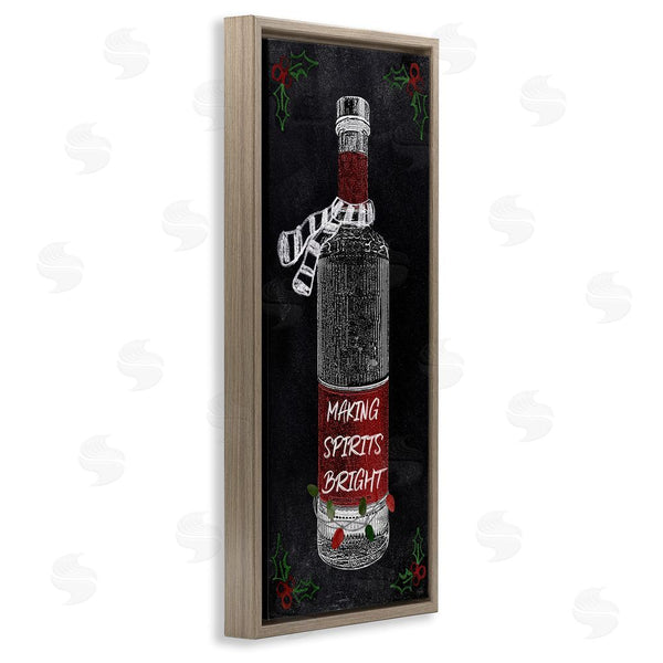 Stupell Industries Natalie Carpentieri | Making Spirits Bright Bottle Wall Art