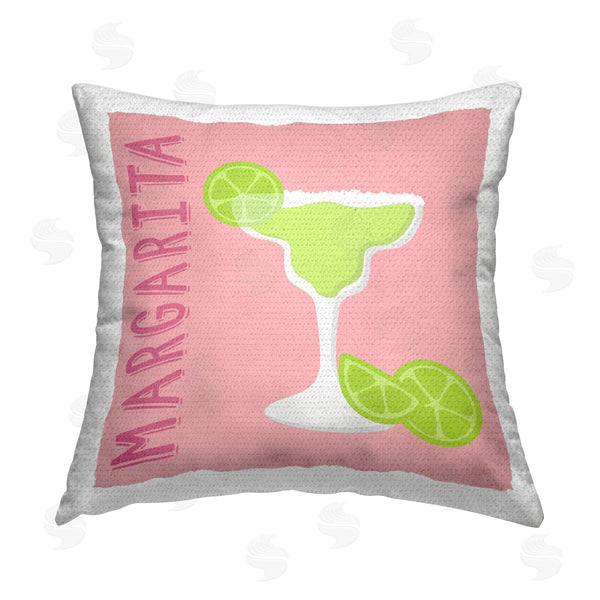 Stupell Industries Natalie Carpentieri | Margarita Cocktail With Limes Printed Throw Pillow