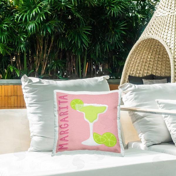 Stupell Industries Natalie Carpentieri | Margarita Cocktail With Limes Printed Throw Pillow