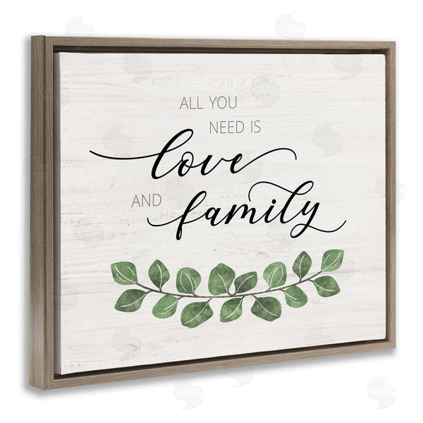 Stupell Industries Natalie Carpentieri | Need Love And Family Inspirational Calligraphic Sign Wall Art