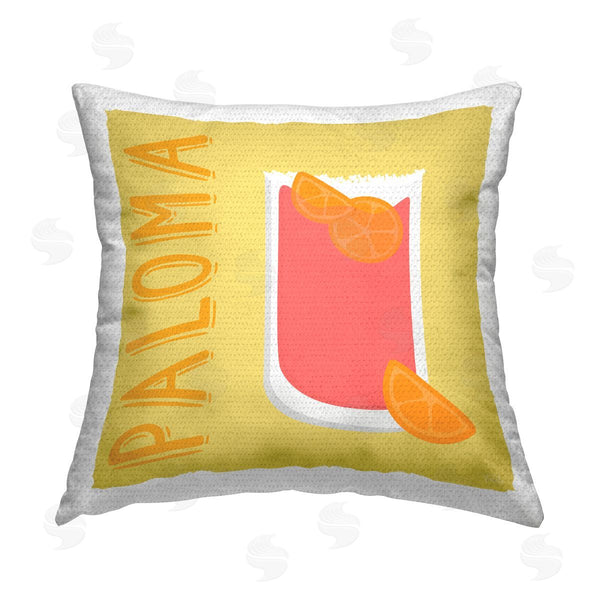 Stupell Industries Natalie Carpentieri | Paloma Cocktail Drink Printed Throw Pillow