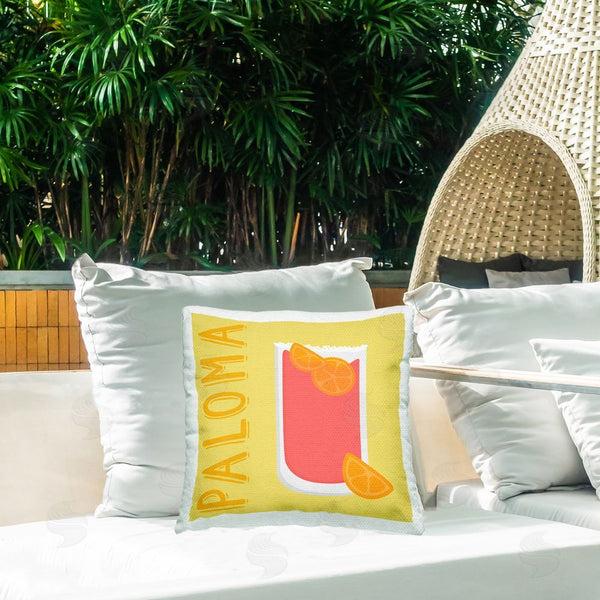 Stupell Industries Natalie Carpentieri | Paloma Cocktail Drink Printed Throw Pillow