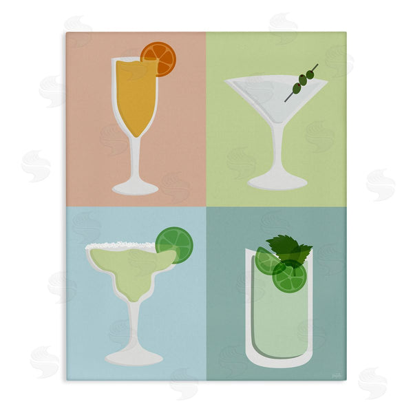 stupell industries Natalie Carpentieri | Pastel Bar Cocktails Wall Art