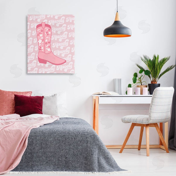 Stupell Industries Natalie Carpentieri | Pastel Cowgirl Boot Howdy Wall Art