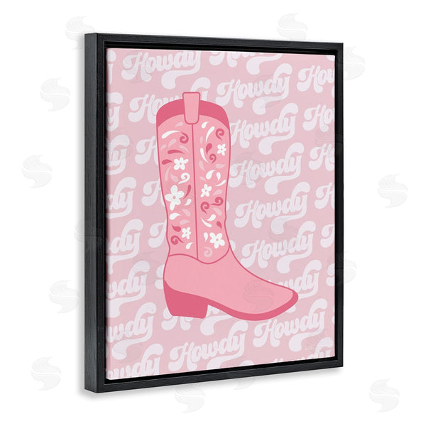 Stupell Industries Natalie Carpentieri | Pastel Cowgirl Boot Howdy Wall Art